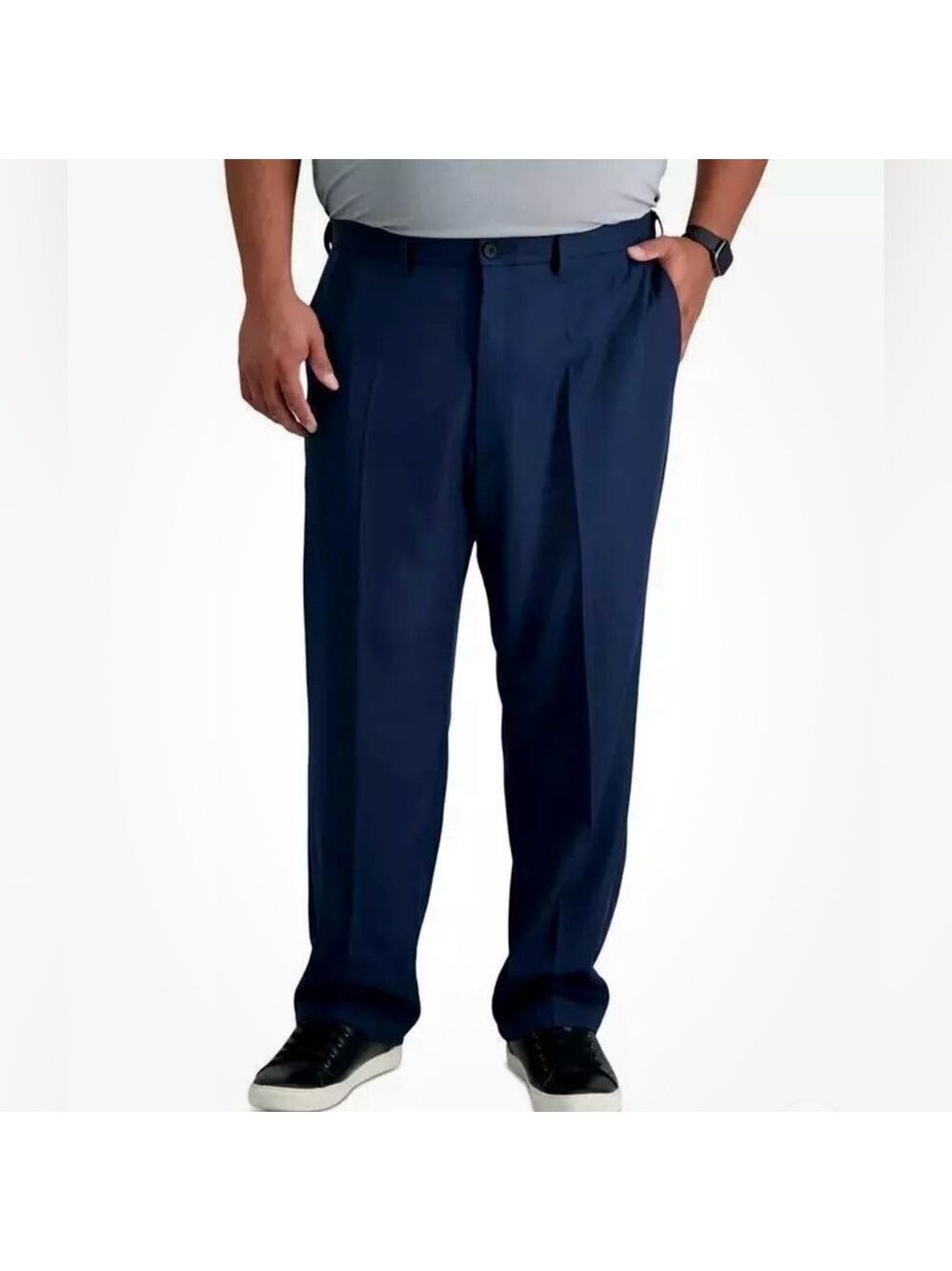Haggar Men’s Navy Big & Tall Cool 18 Pro Classic-Fit Suit Dress Pants - NWT